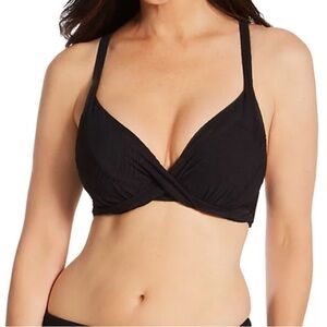 Fantasie Ottawa Underwire Plunge Bikini Swim Top Black 34 G